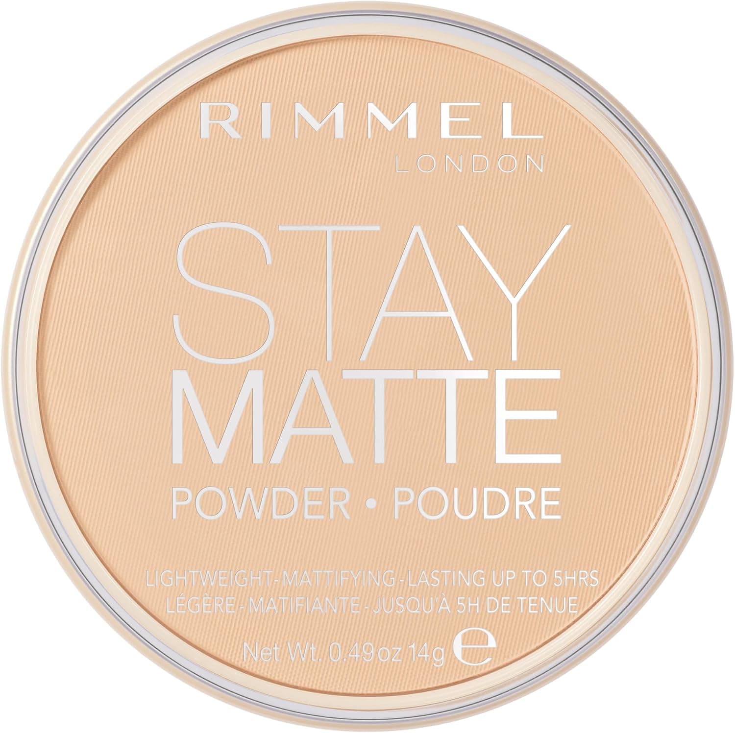 Rimmel London Stay Matte - 011 Creamy Natural - Pressed Powder, Lightweight, High Coverage, Shine Control, 0.49oz